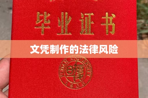 镇赉文凭制作的法律风险